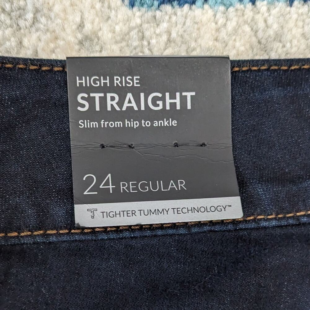 New Lane Bryant Womens 24R Regular T3 Tighter Tummy Straight Jeans - Picture 6 of 6